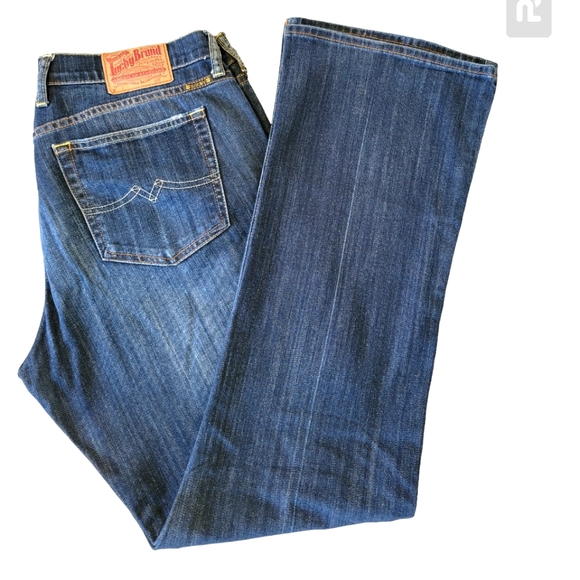 Lucky Brand Women's Sweet N' Low Medium Wash Mid-Rise Boot-Cut Jeans - Size 12 - Picture 1 of 7